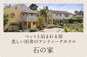 ペット泊まれる宿 美しい田舎のアンティークホテル 石の家